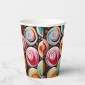Romige wervelingen papieren bekers (Rechts)