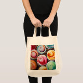 Romige wervelingen tote bag (Voorkant (product))
