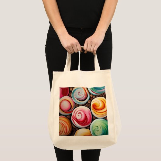 Romige wervelingen tote bag (Voorkant (product))