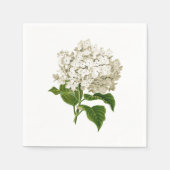 Romige witte Antiek hortensia bloem Servet (Voorkant)