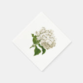 Romige witte Antiek hortensia bloem Servet (Hoek)