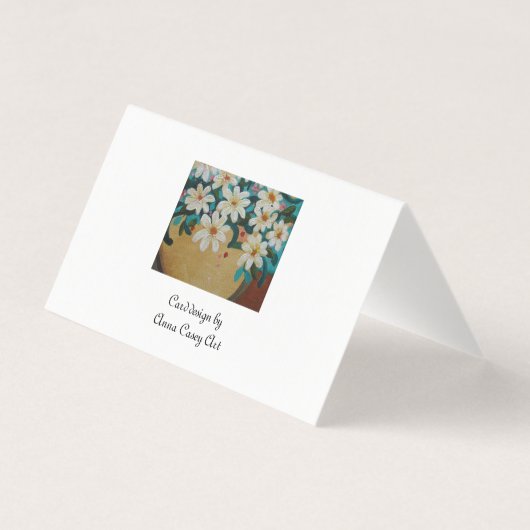 Romige witte bloemen kaart (Achterkant)