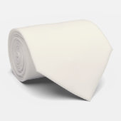 Romige witte effen kleur stropdas (Opgerold)