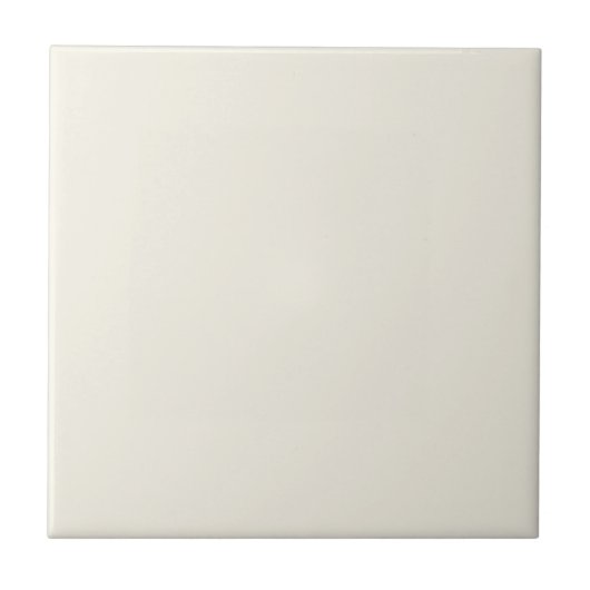 Romige witte effen kleur tegeltje (Voorkant)