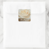Romige witte roos Stickers Sjabloon (Tas)