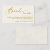 Romige witte scriptboeken voor Baby Enclosure Kaar Informatiekaartje (Voorkant / Achterkant)