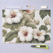 Romige witte tropische hibiscus tissuepapier (Craft)