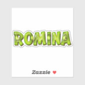 Romina Name Kiwi Design Aufkleber Sticker (Vel)