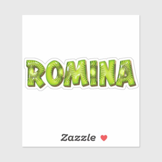 Romina Name Kiwi Design Aufkleber Sticker (Vel)