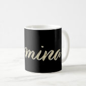 Romina white gold Handwriting Tasse Kaffeetasse Koffiemok (Voorkant rechts)