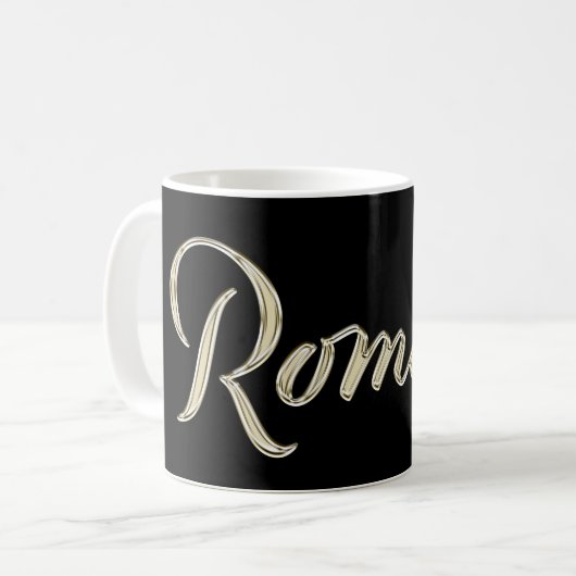 Romina white gold Handwriting Tasse Kaffeetasse Koffiemok (Voorkant links)