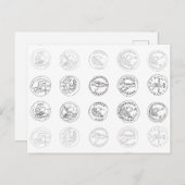 Römische Münzen Feestdagenkaart (Voorkant / Achterkant)