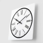 Römische Ziffern und schwarz weiss ische  Vierkante Klok (Hoek)