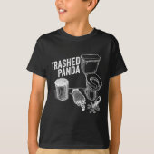 Rommelende Panda Grappige Dronken Wasbeer T-shirt (Voorkant)