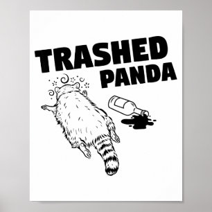 Rommelende Panda Wasbeer Grappige Wasbeer Wordt Dr Poster