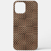 Rommelig en rommelig bruin schaken over elkaar hee Case-Mate iPhone case (Achterkant)