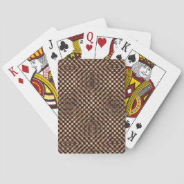 Rommelig en rommelig bruin schaken over elkaar hee pokerkaarten