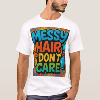 rommelig haar t-shirt