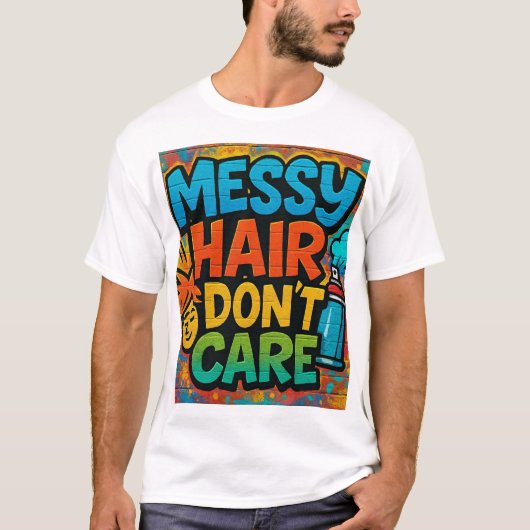 rommelig haar t-shirt (Voorkant)