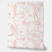 Rommelig honden schetsen - Dier schets - Pastel ro