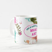 Rommelig leven maakt kunst koffiemok (Voorkant links)