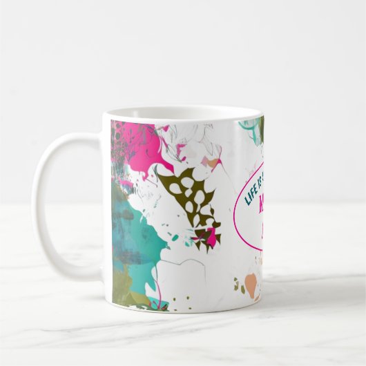 Rommelig leven maakt kunst koffiemok (Links)