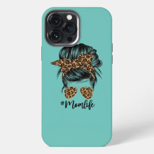 Rommelige Bun Moeder Luipaard Rommelige Haar Bun M iPhone 13 Pro Max Hoesje