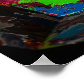 rommelige geometrische kunst poster (Hoek)