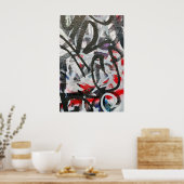 rommelige graffiti-poster poster (Keuken)