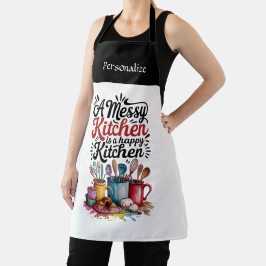 Rommelige Keuken Gelukkige Keuken Grappige Quote H Schort (Insitu)