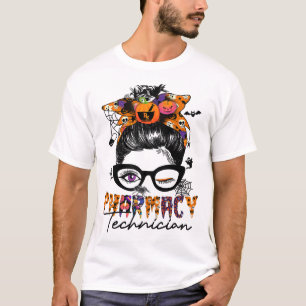 Rommelige Knot Apotheekmedewerker Halloween Feest T-shirt