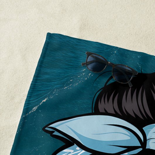 Rommelige Knot Gewoon een Meisje dat van Stranden  Strandlaken (In situ)