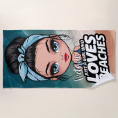 Rommelige Knot Gewoon Een Meisje Die Van Stranden  Strandlaken (Voorkant)