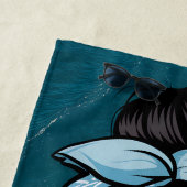 Rommelige Knot Gewoon Een Meisje Die Van Stranden  Strandlaken (In situ)