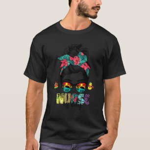 Rommelige Knot Haar Verpleegster Vrij Verpleegster T-shirt