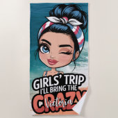 Rommelige Knot Meidenreis Ik Breng De Gekheid Mee  Strandlaken (Voorkant)