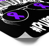Rommelige Knot Paarse Uitslag Epilepsie Strijder B Poster (Hoek)