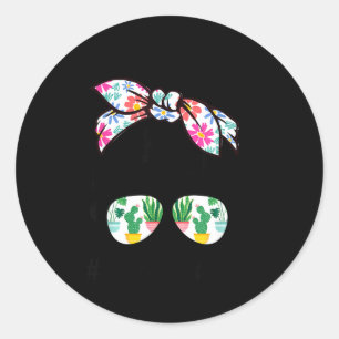 Rommelige knot plant mama moeder leven planten & b ronde sticker