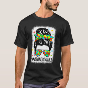 Rommelige Knot Sjaal Oma Steun Vrouwen Autisme T-shirt