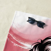 Rommelige Knot Zoute Kleine Strand Namen Op Maat Strandlaken (In situ)