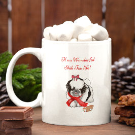 Rommelige & Schattige Shih Tzu Met Gingerbread Spe Koffiemok