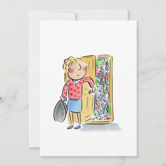 rommelige slaapkamer kaart (Voorkant)