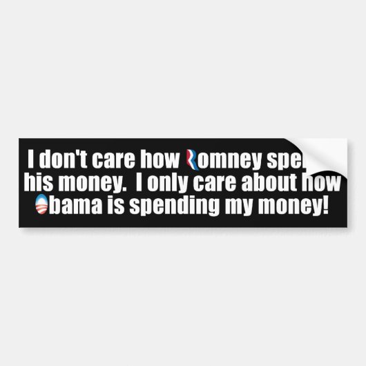 Romney - 2012 - Anti - Obama uitgaven Bumpersticker (Voorkant)