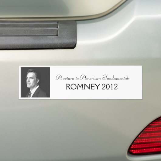 Romney 2012 bumpersticker (Op auto)