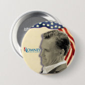 Romney 2012 Retro-Style Patriotisme Ronde Button 7,6 Cm (Voorkant /achterkant)