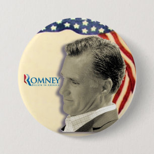 Romney 2012 Retro-Style Patriotisme Ronde Button 7,6 Cm