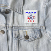 ROMNEY 2012 VIERKANTE BUTTON 5,1 CM (In situ)