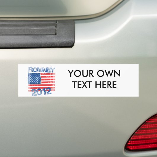 ROMNEY 2012 VLAG BUMPERSTICKER (Op auto)