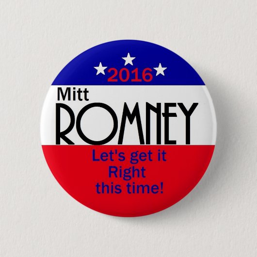 Romney 2016 ronde button 5,7 cm (Voorkant)