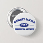 Romney and Ryan 2012 Ronde Button 5,7 Cm (Voorkant /achterkant)